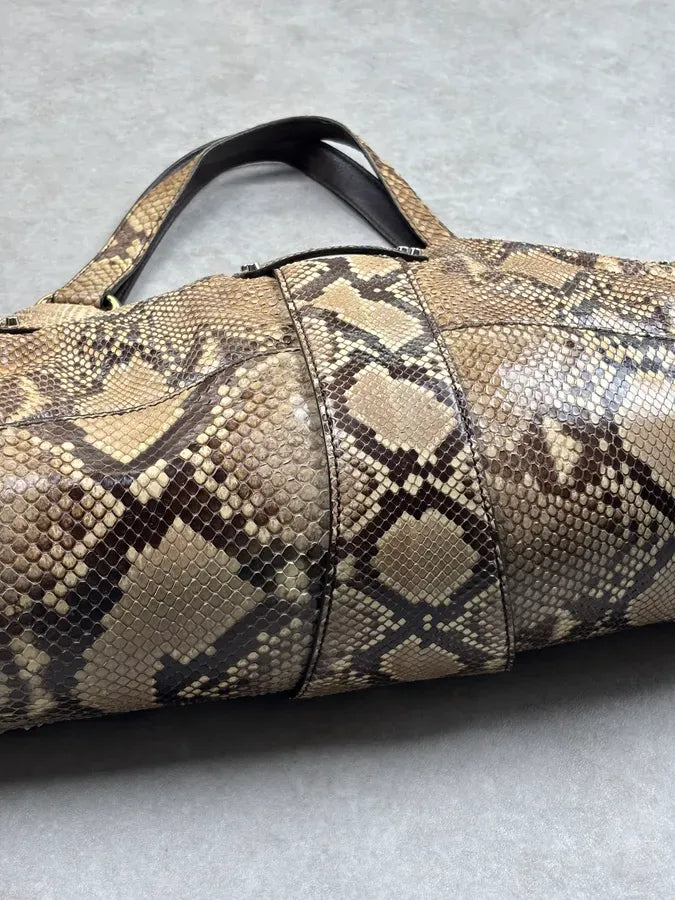 Sergio Rossi Beige Python Leather Handle Bag nZdYxZz 17