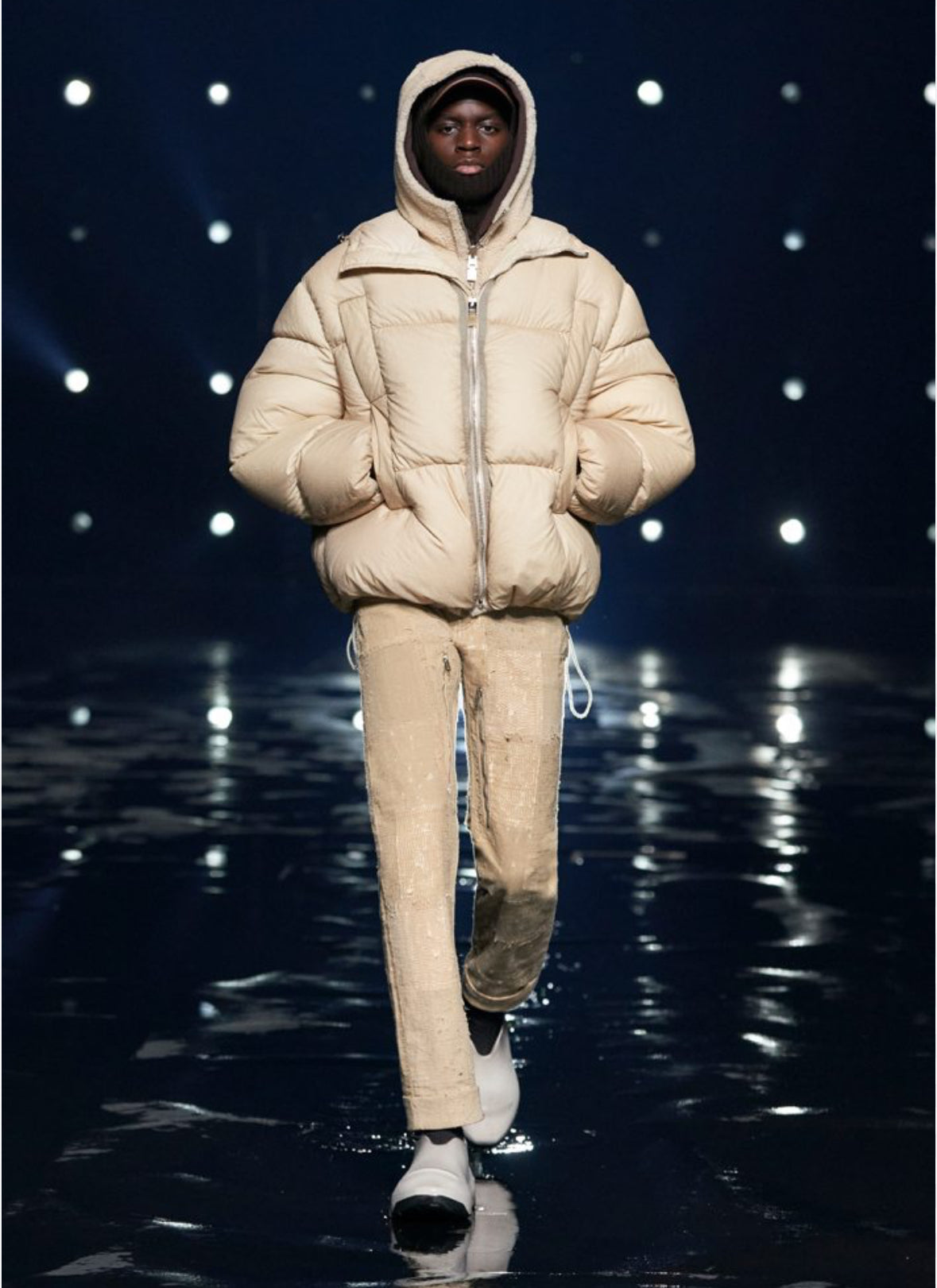 FW2021 Givenchy Ultra Puffer Bomber Beige Jacket By Matthew Williams (L) - 2