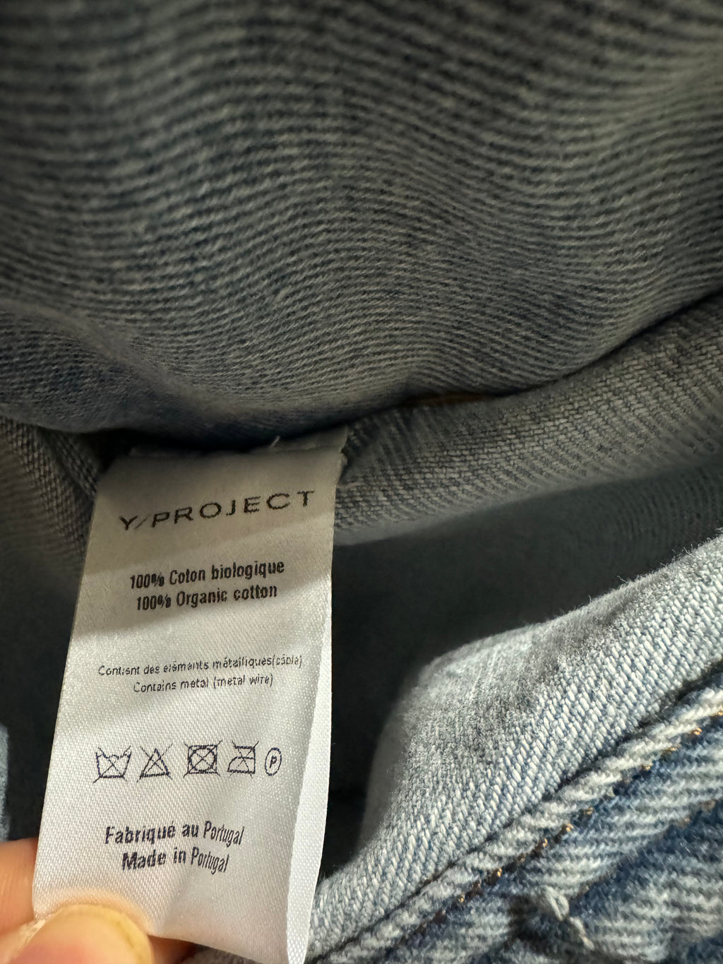 SS2024 Y/Project Ice Blue Denim Extra Cabas Bag (OS) - 6