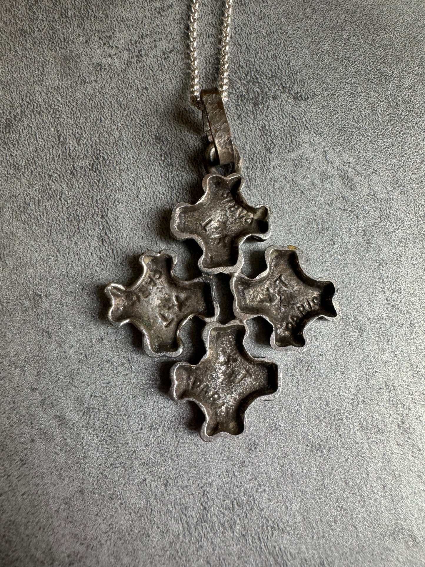 1980s Artisanal Parisian Relic Cross Pendant (OS) - 5