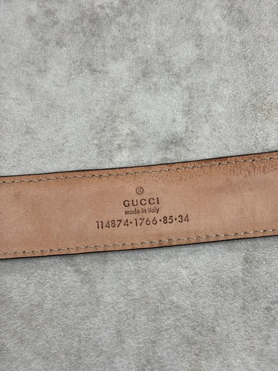 Gucci Brown Leather Crocodile GG Buckle Belt smmgSNPy 6