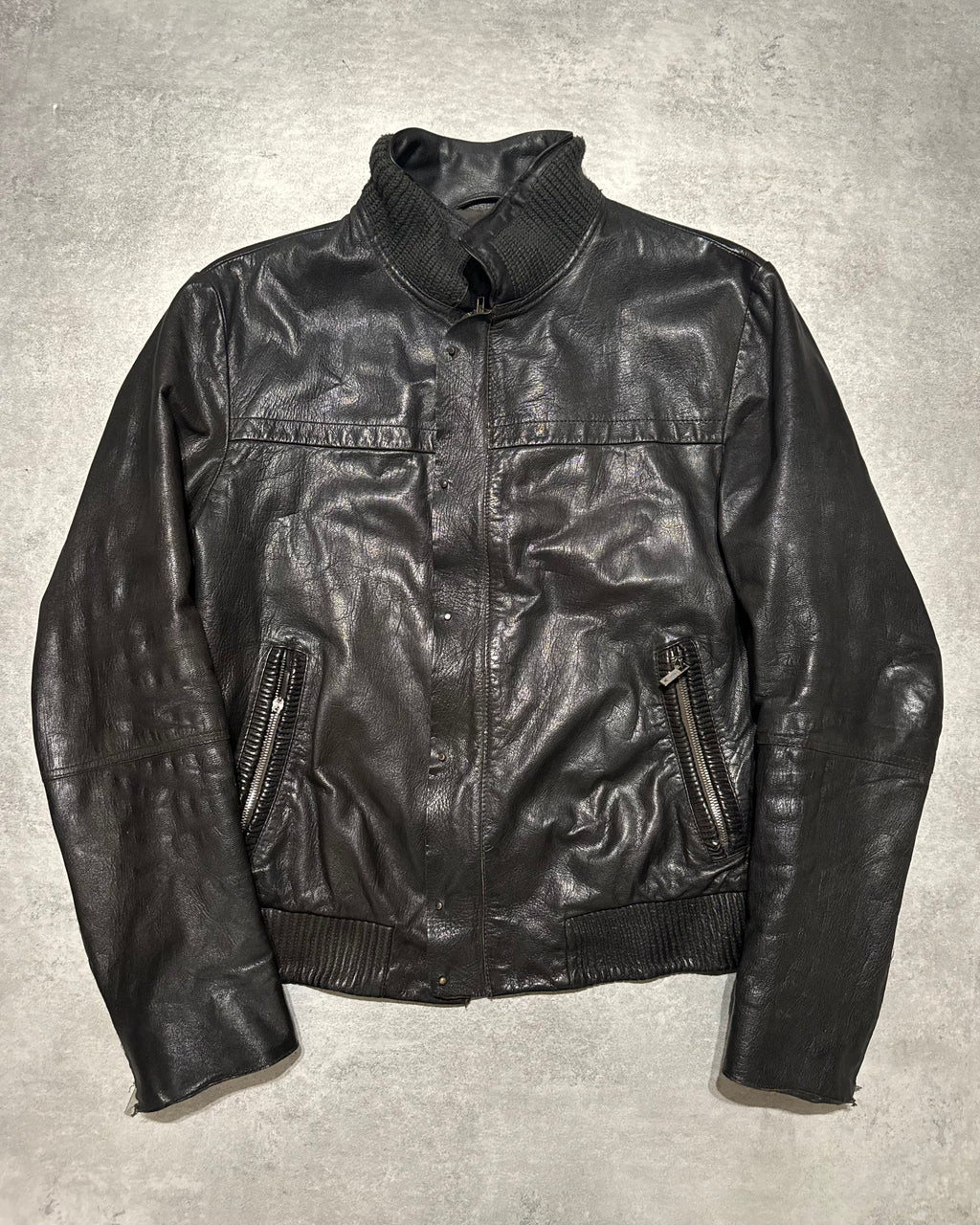 AW2008 Emporio Armani Obscure Premium Alpha Leather Jacket (M/L) - 1