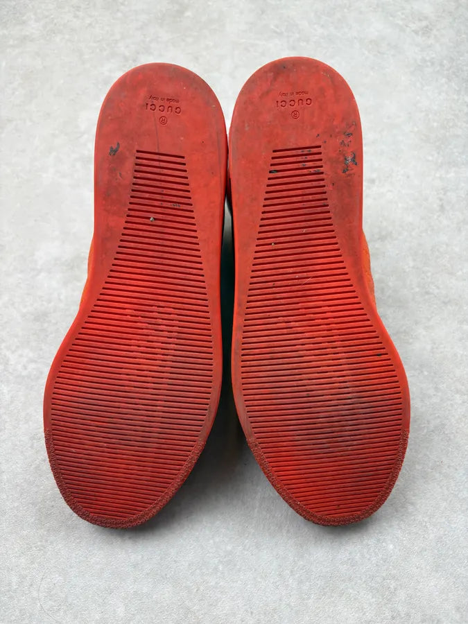 Gucci Orange Monogram High Sneakers PwkMkGl 7