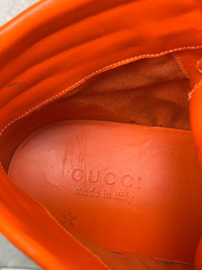 Gucci Orange Monogram High Sneakers PwkMkGl 8
