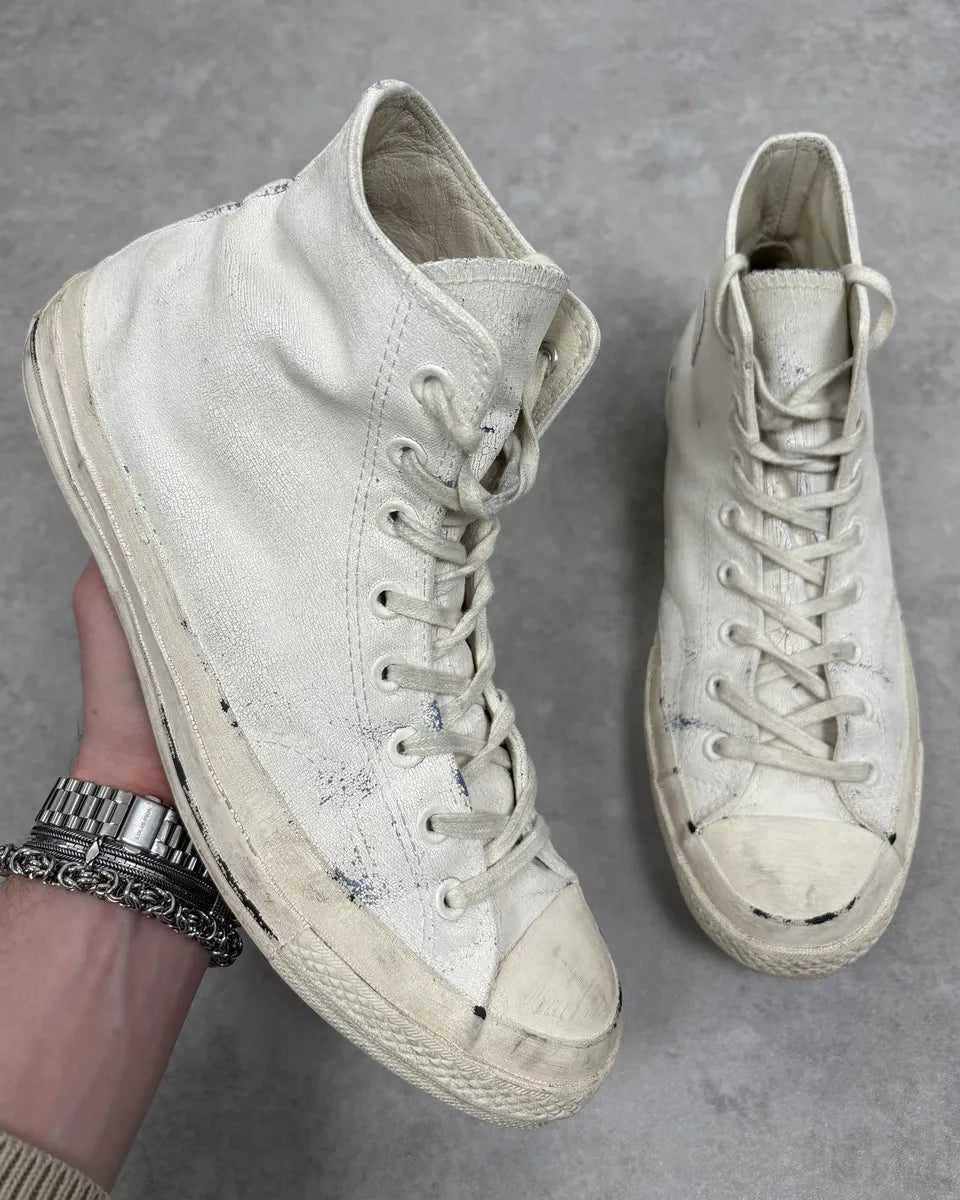 Maison Margiela Converse White Painted Sneakers vwhKyZh 0
