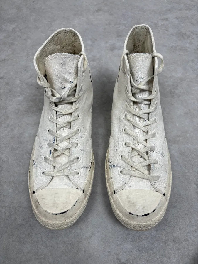 Maison Margiela Converse White Painted Sneakers vwhKyZh 1