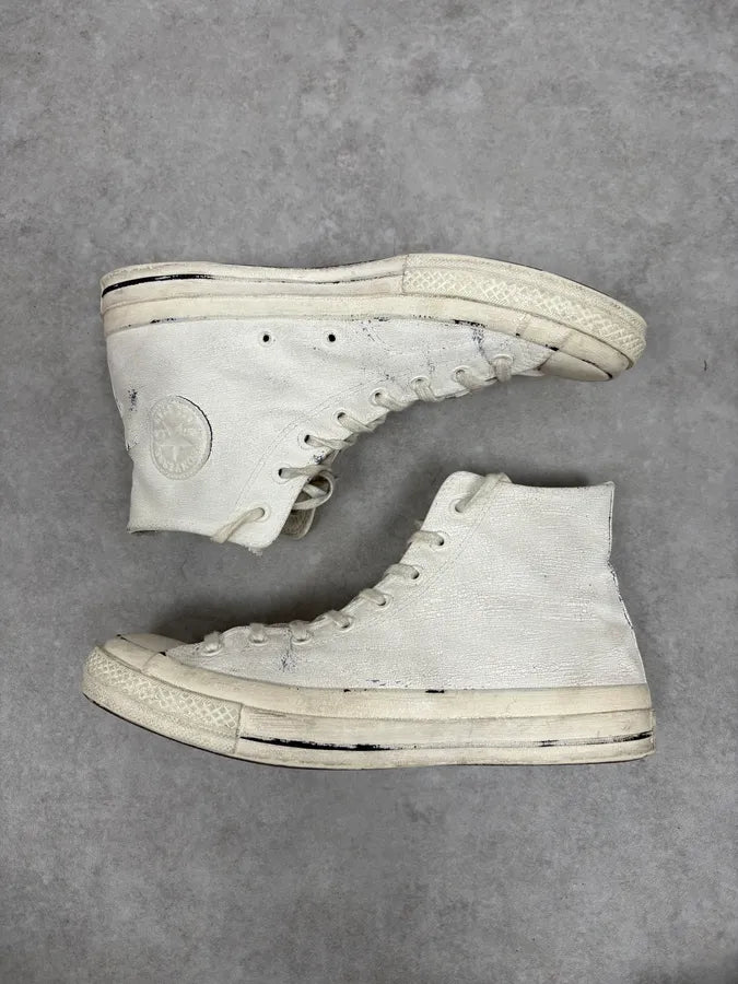 Maison Margiela Converse White Painted Sneakers vwhKyZh 3