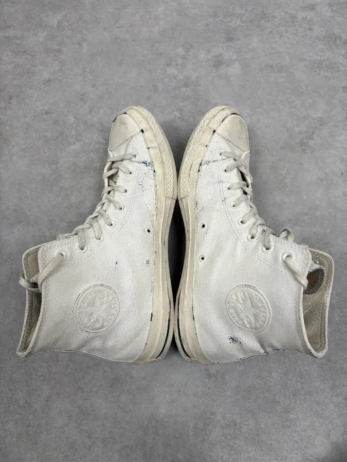 Maison Margiela Converse White Painted Sneakers vwhKyZh 4