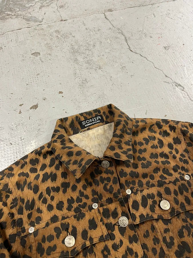 Sonia Ryckiel Brown Leopard Print Jacket Mwoarex 4
