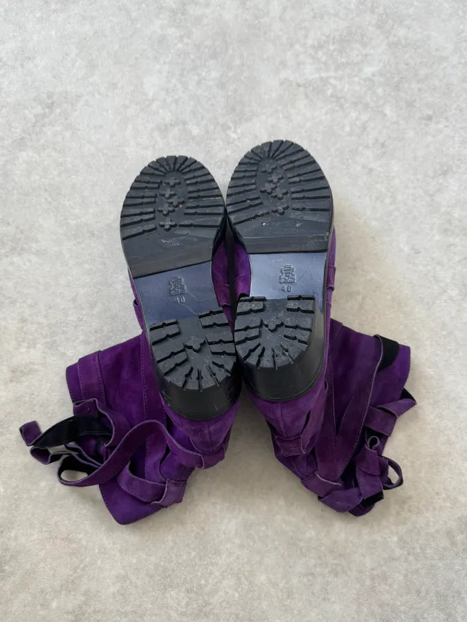 Sonia Rykiel Purple Suede Ankle Boots hTsBWCv 5