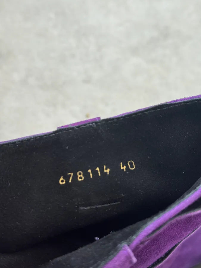 Sonia Rykiel Purple Suede Ankle Boots hTsBWCv 7