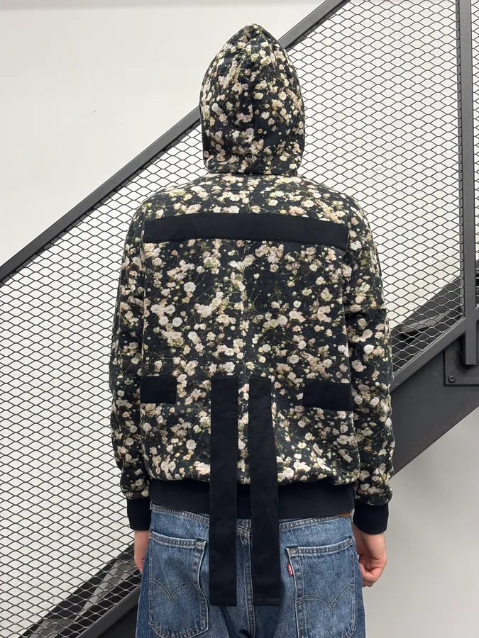 SS2015 Givenchy Black Floral Zip-up Hoodie by Riccardo Tisci yctnuJV 2