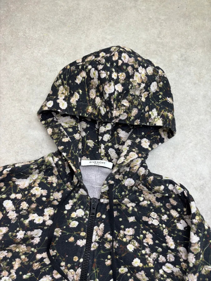 SS2015 Givenchy Black Floral Zip-up Hoodie by Riccardo Tisci yctnuJV 4