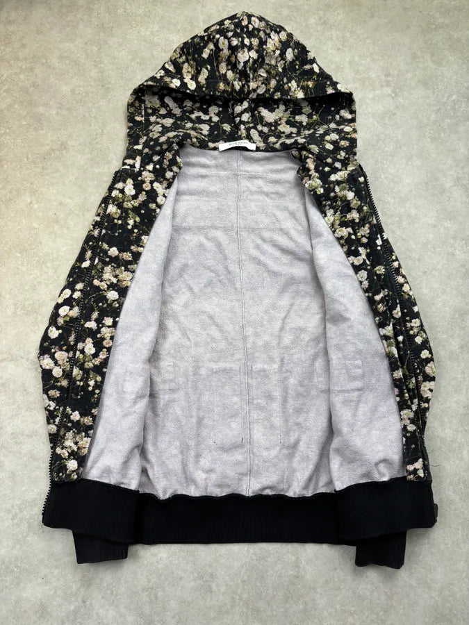 SS2015 Givenchy Black Floral Zip-up Hoodie by Riccardo Tisci yctnuJV 7