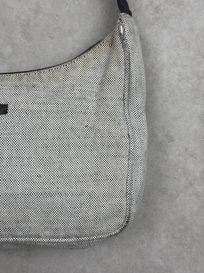 SS1999 Prada Grey Canvas Logo Hobo Bag YXHekrO 5