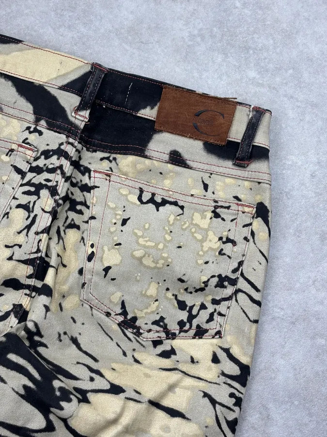 SS2002 Cavalli Beige & Black Zebra Hallucination Pants sqJgGMg 8