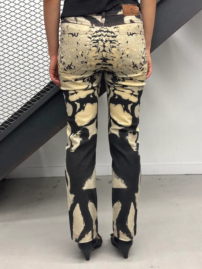 SS2002 Cavalli Beige & Black Zebra Hallucination Pants sqJgGMg 3