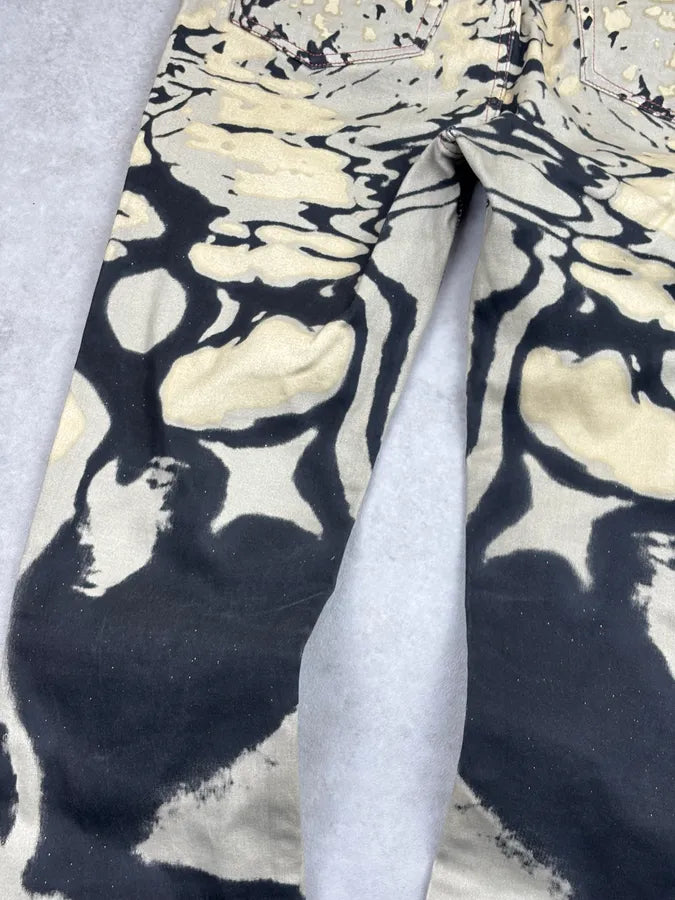 SS2002 Cavalli Beige & Black Zebra Hallucination Pants sqJgGMg 7