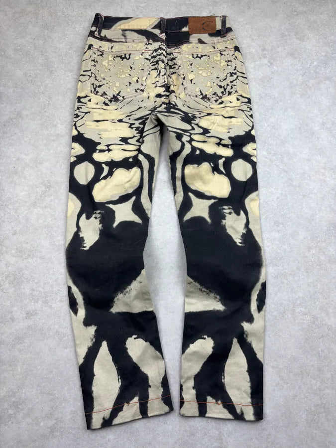 SS2002 Cavalli Beige & Black Zebra Hallucination Pants sqJgGMg 5