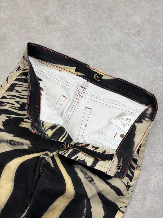 SS2002 Cavalli Beige & Black Zebra Hallucination Pants sqJgGMg 10