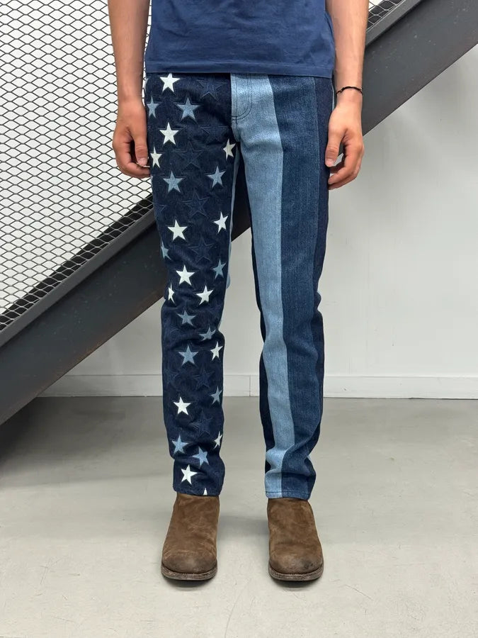 SS2016 Givenchy Navy Denim Star Jeans by Riccardo Tisci lsPJpta 2