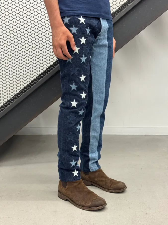 SS2016 Givenchy Navy Denim Star Jeans by Riccardo Tisci lsPJpta 3