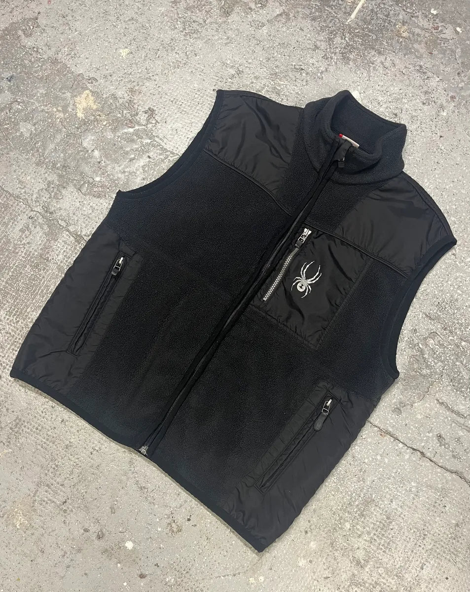 Spyder Black Fleece Vest ILlxxRe 1
