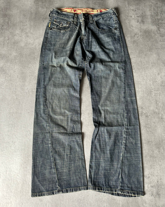 2000s Armani Aero Flared Eclipse Denim Jeans  (L) - 1