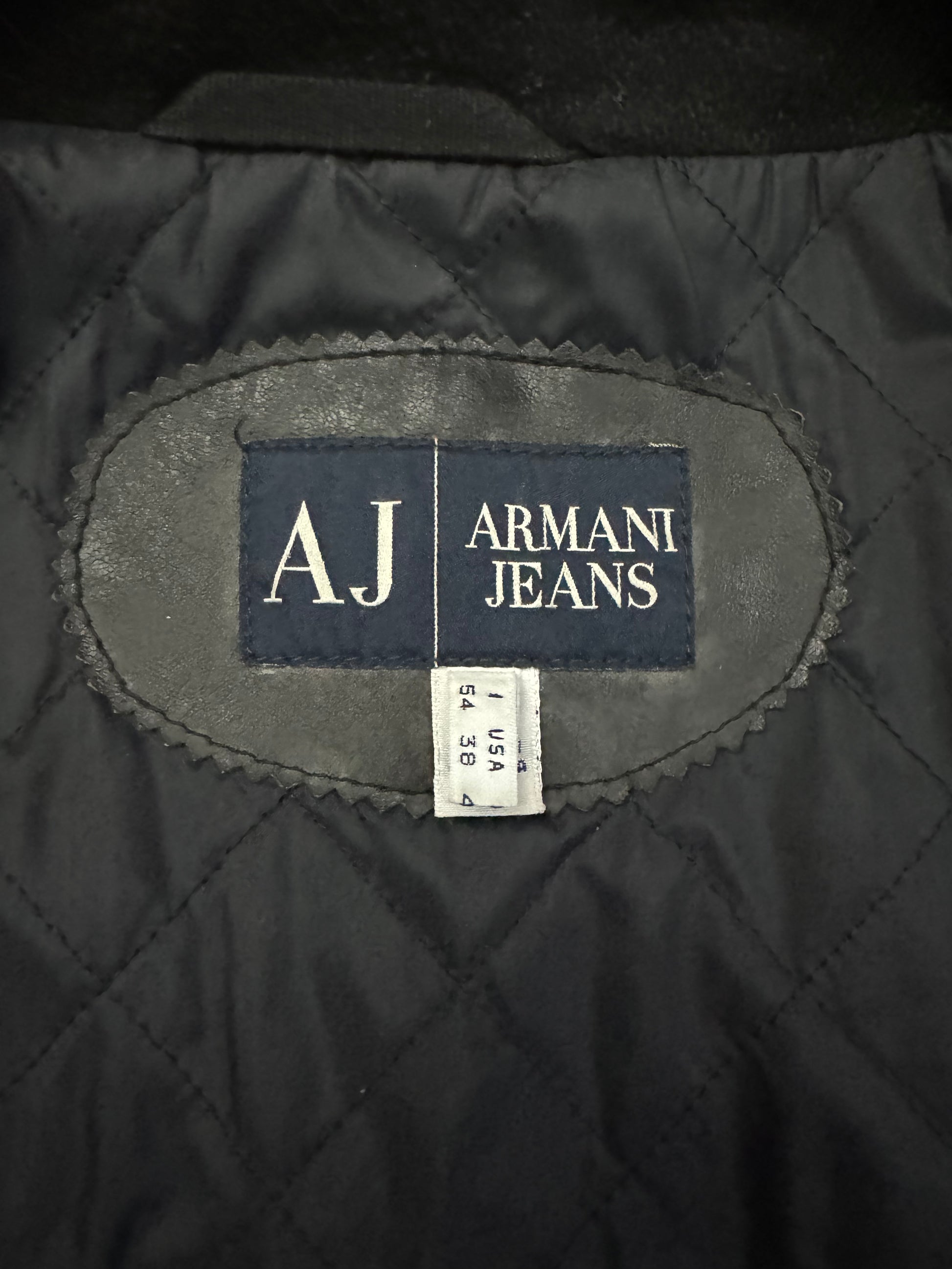 2000s Armani Eroded Tern Black Biker Leather Jacket (L) - 10