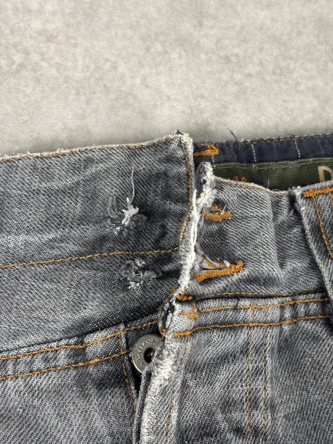 AW2004 Dolce & Gabbana Cargo Asymmetrical Denim Jeans HBMQheB 10