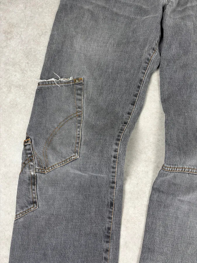 AW2004 Dolce & Gabbana Cargo Asymmetrical Denim Jeans HBMQheB 8