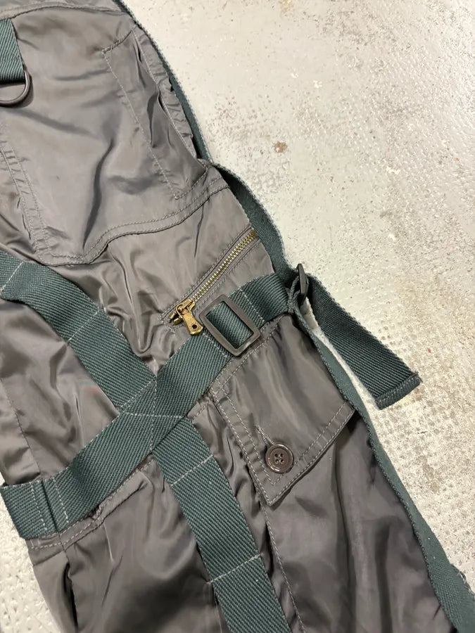 AW2003 Dolce & Gabbana Grey Nylon Bondage Cargo Pants qEwOyHM 8