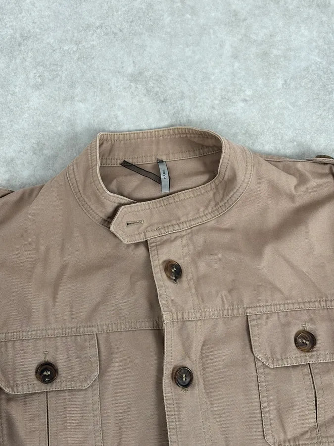AW2006 Dior Beige Saharienne Cargo Utility Jacket by Hedi Slimane MBhiVCY 3