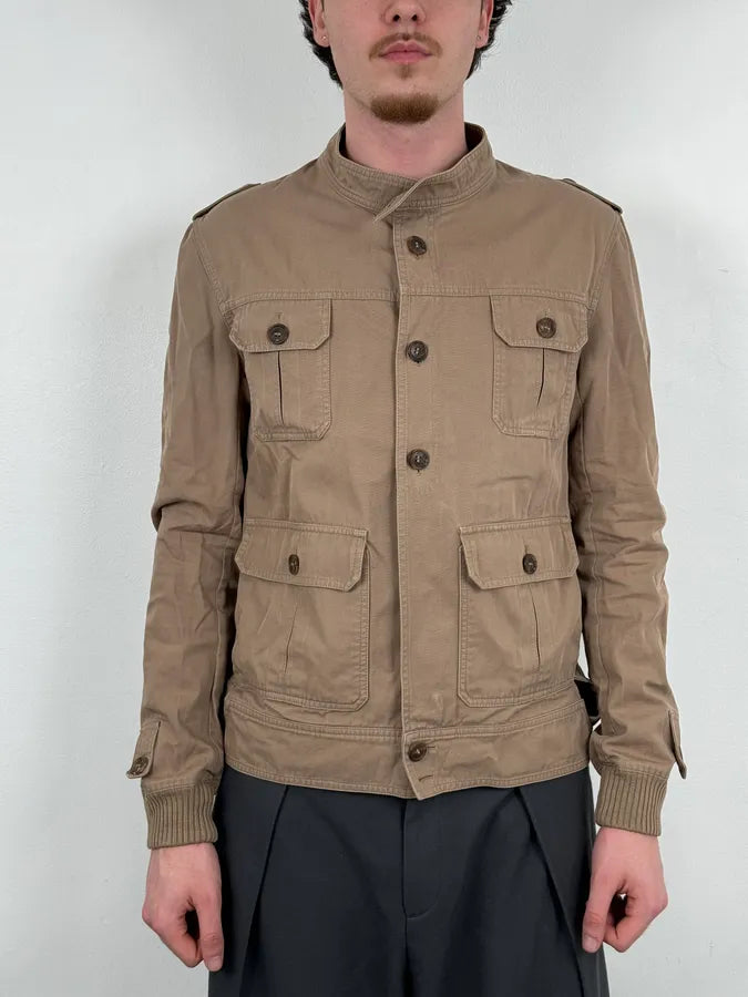 AW2006 Dior Beige Saharienne Cargo Utility Jacket by Hedi Slimane MBhiVCY 1