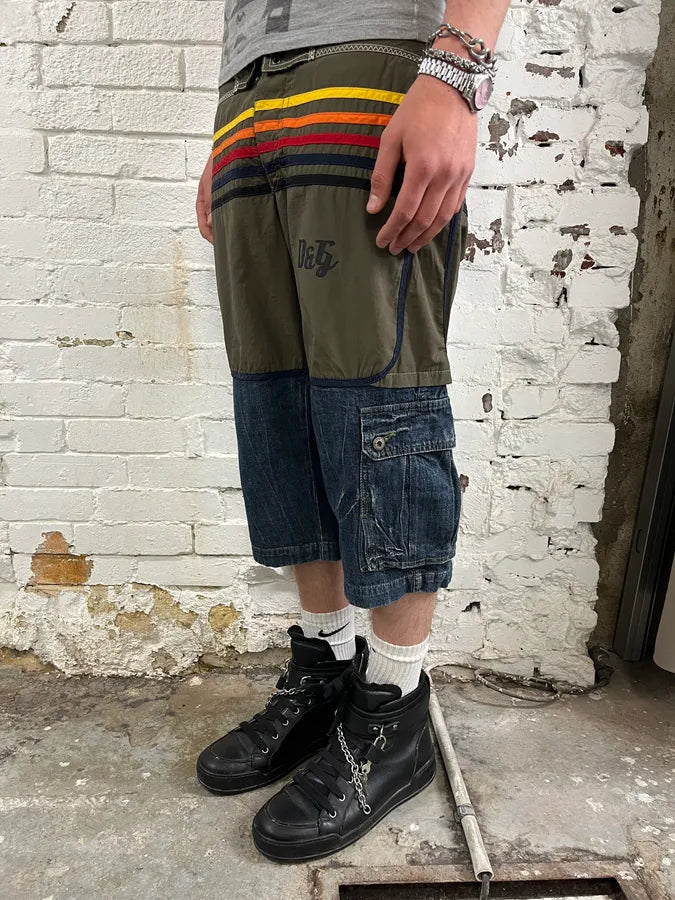SS2006 Dolce & Gabbana Khaki Nylon Cargo Denim Short RuLOrhM 4
