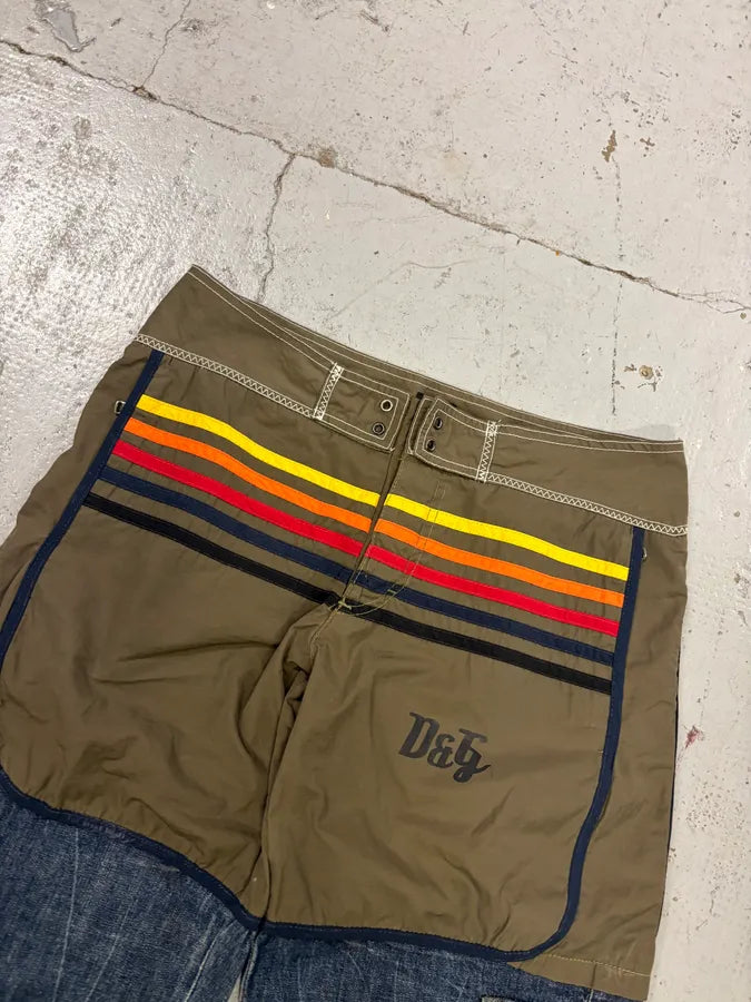 SS2006 Dolce & Gabbana Khaki Nylon Cargo Denim Short RuLOrhM 6