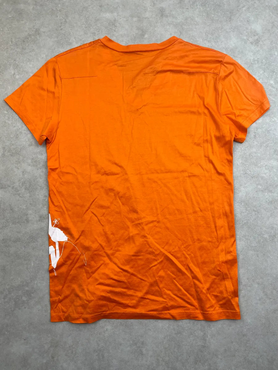 SS2009 Dior Orange V Necj Abstract Leaf T-Shirt by Kris Van Assche DcBdSHe 6