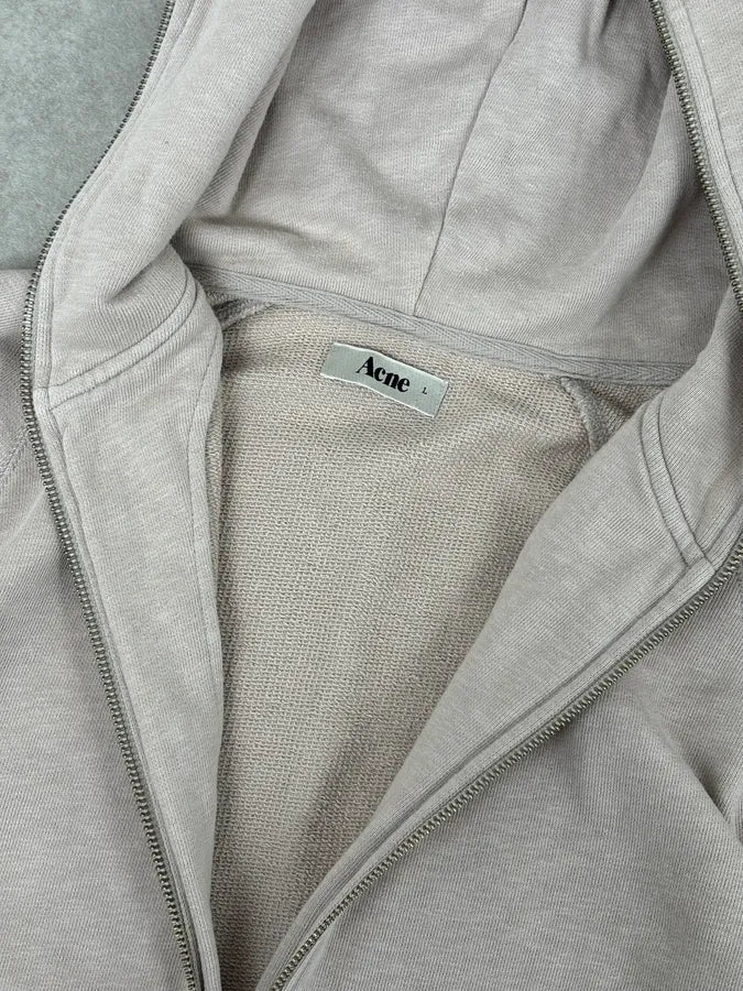 SS2011 Acne Studios Beige Full-Zip Hoodie  tYxptFQ 8