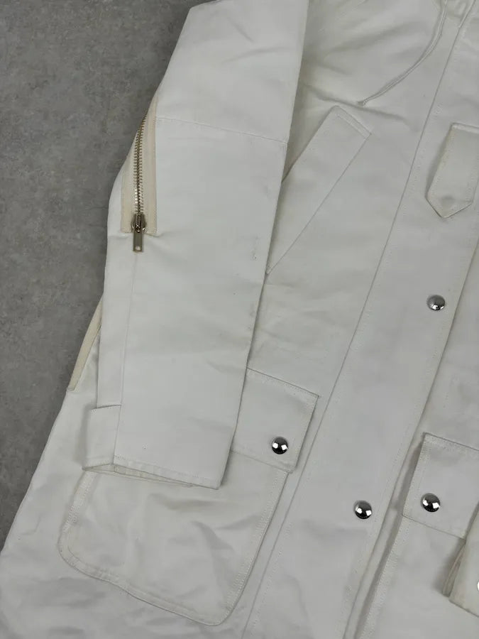 SS2016 Givenchy Sample White Multi-Pocket Parka Coat by Riccardo Tisci qAjalMH 7