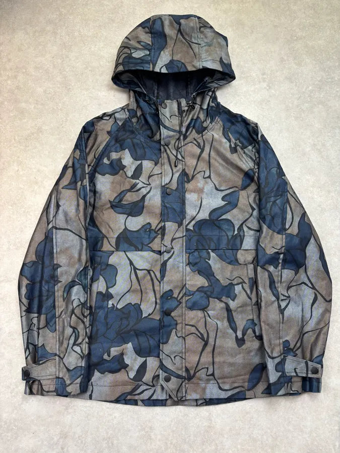 SS2016 Emporio Armani Navy Grey Denim Floral Denim Jacket gSGNMqH 2