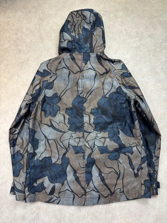 SS2016 Emporio Armani Navy Grey Denim Floral Denim Jacket gSGNMqH 4