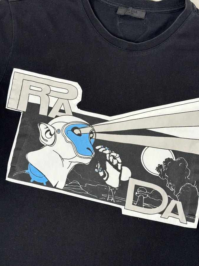 SS2018 Prada Black James Jean Laser Monkey Graphic T-Shirt  jvlABTn 6