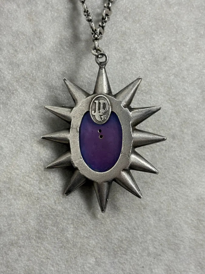 SS1992 Jean Paul Gaultier Purple Face Punk Pendant Chain rUBLoLr 5