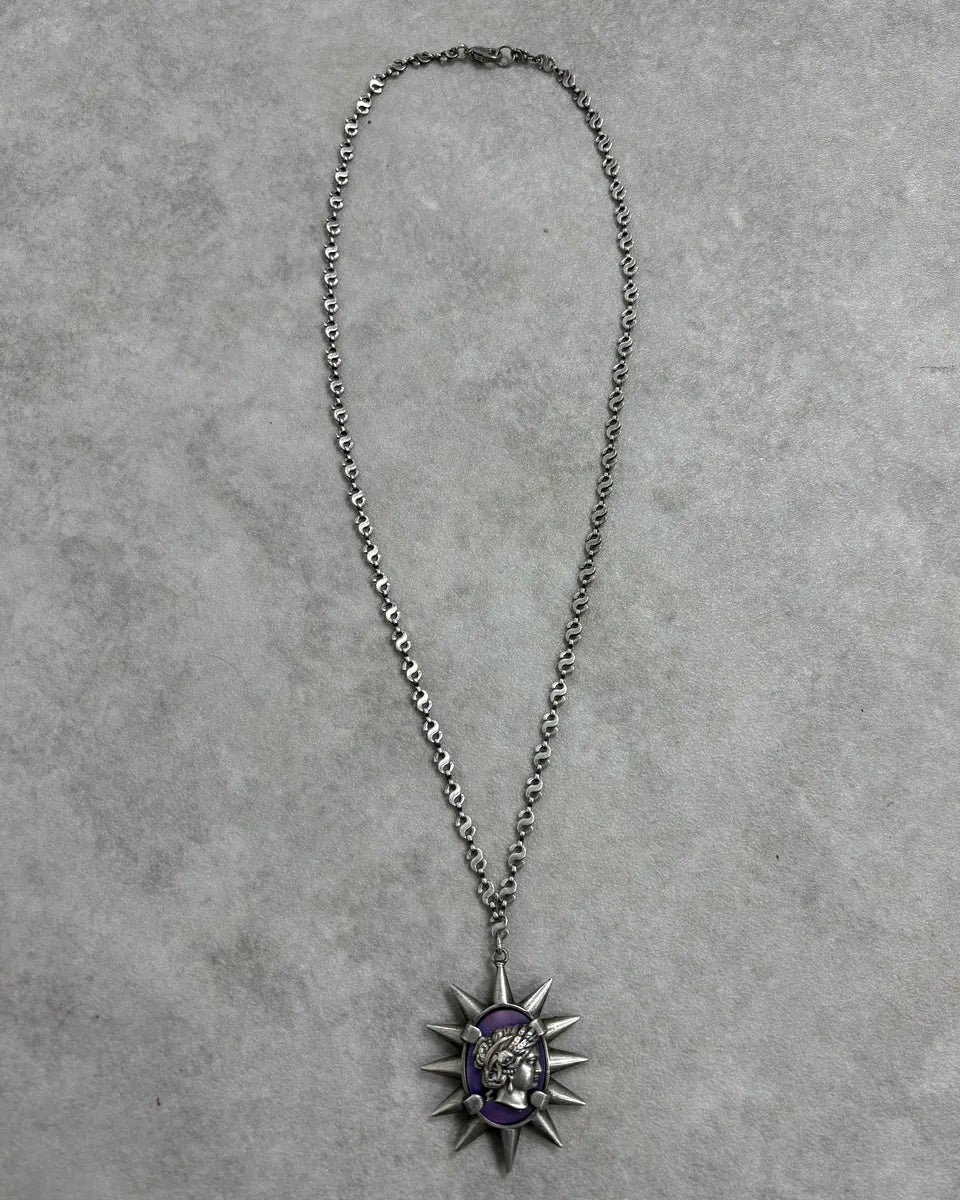 SS1992 Jean Paul Gaultier Purple Face Punk Pendant Chain rUBLoLr 0