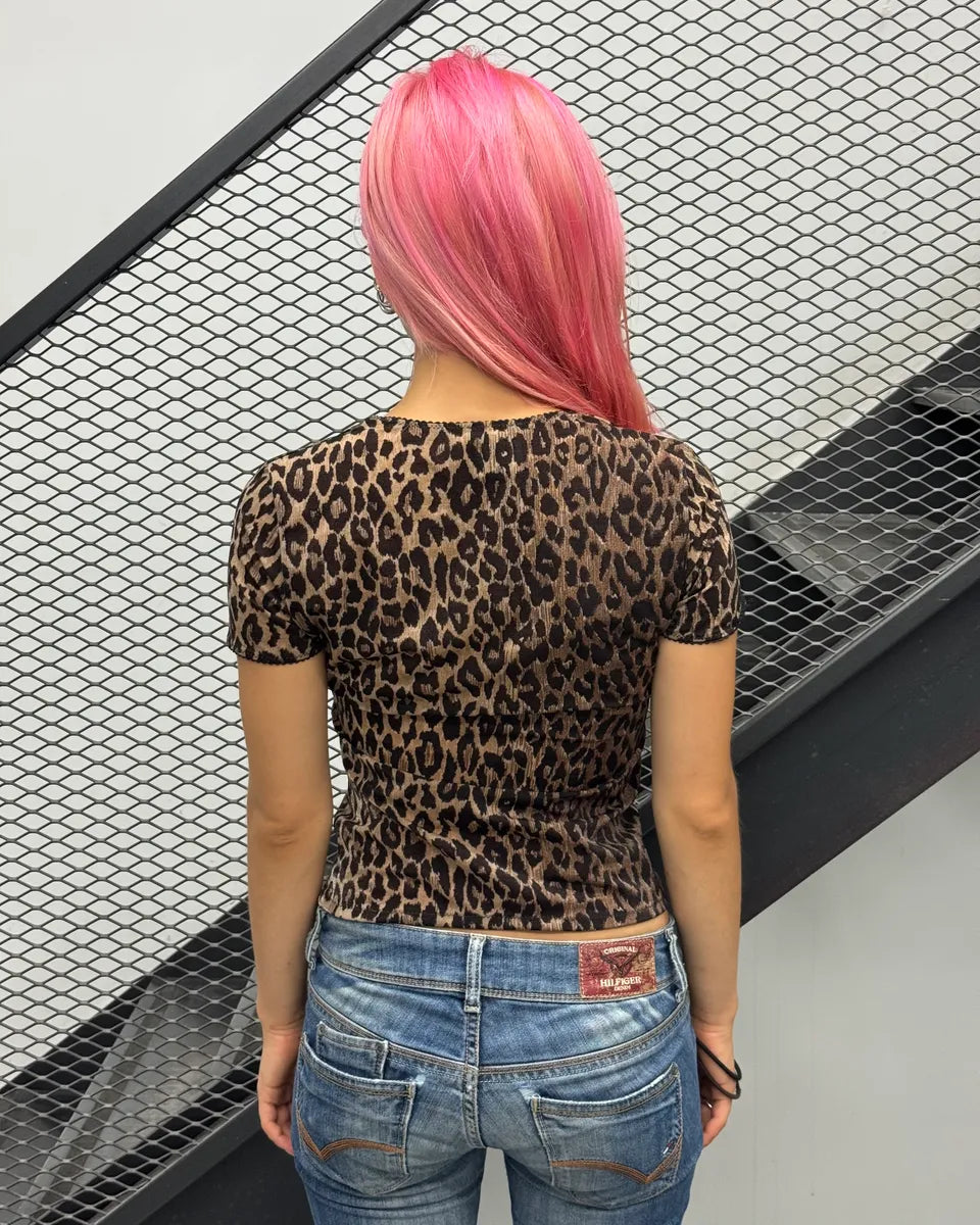 SS1996 Dolce & Gabbana Brown Leopard Print T-Shirt YiLOAmX 2