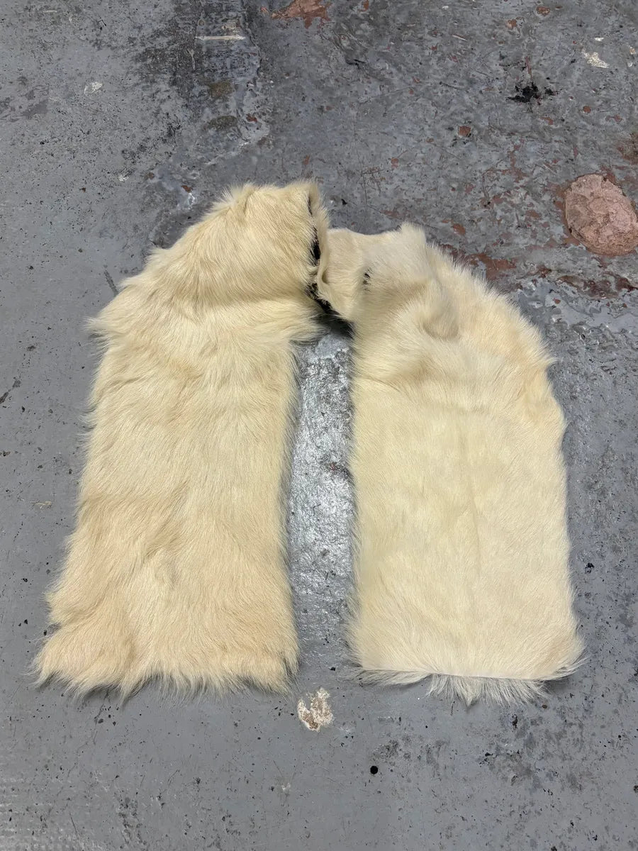 SS1996 Dolce & Gabbana White Fur Scarf With Leopard interior vEJFxge 1