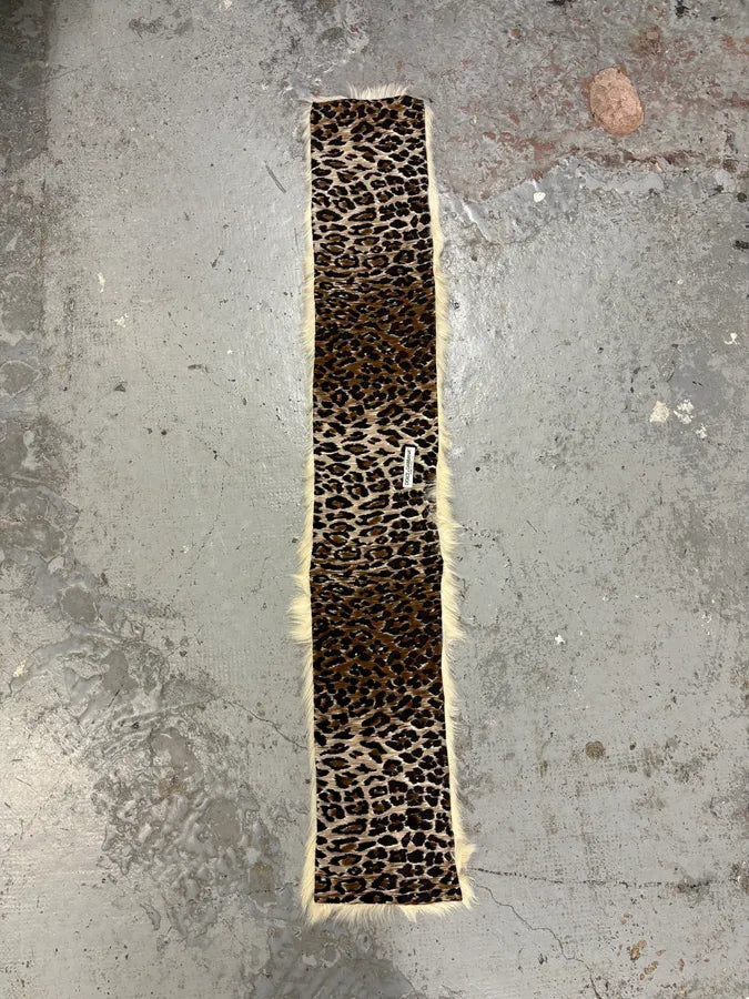 SS1996 Dolce & Gabbana White Fur Scarf With Leopard interior vEJFxge 4