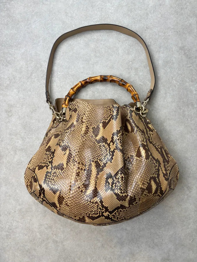 SS1996 Gucci Python Peggy Hobo Bamboo Bag by Tom Ford RPHOSAE 0