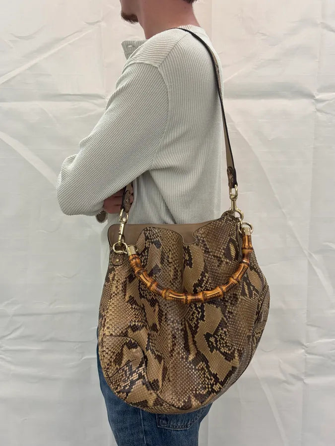 SS1996 Gucci Python Peggy Hobo Bamboo Bag by Tom Ford RPHOSAE 3
