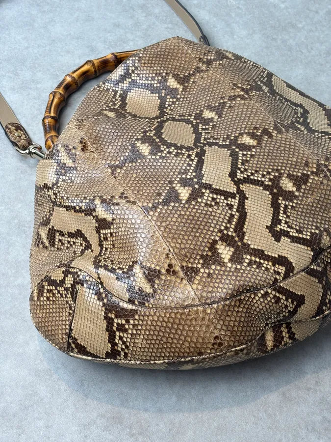 SS1996 Gucci Python Peggy Hobo Bamboo Bag by Tom Ford RPHOSAE 9
